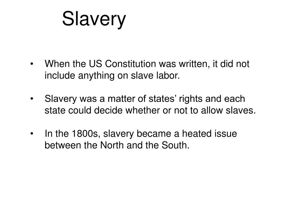 slavery