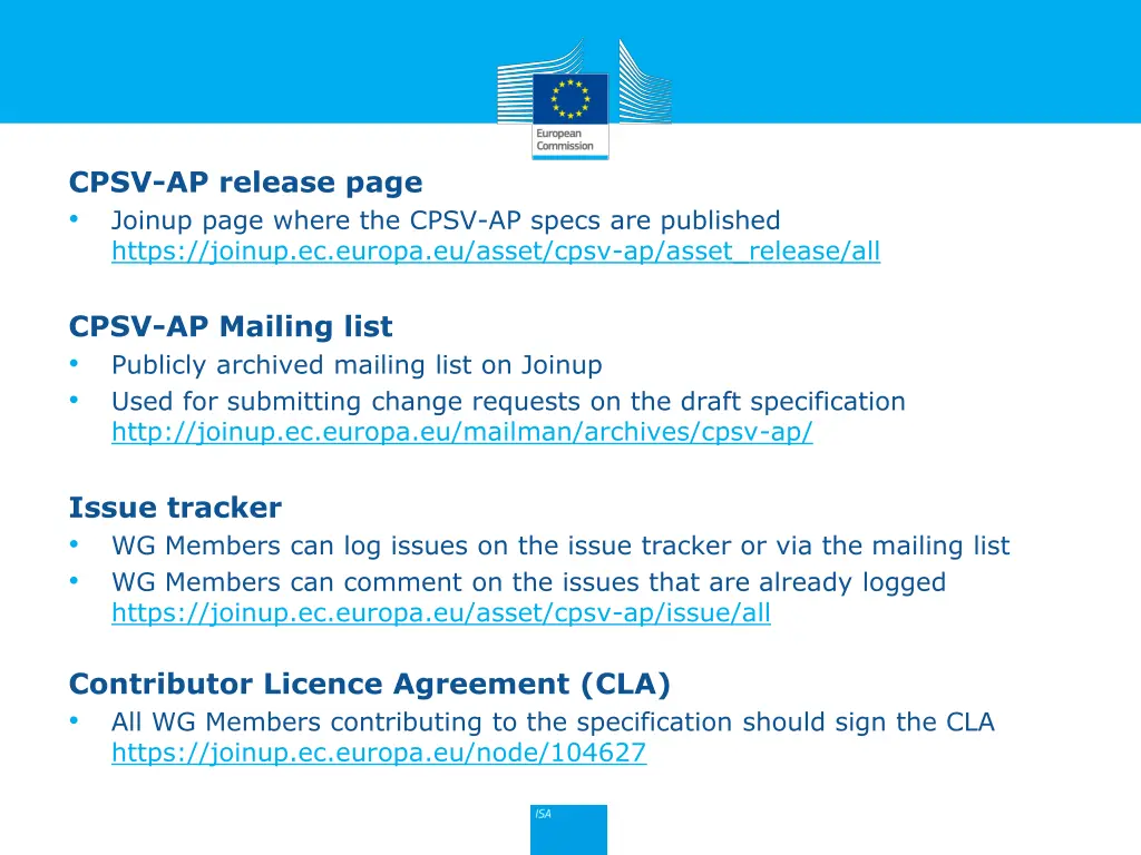 cpsv ap release page joinup page where the cpsv