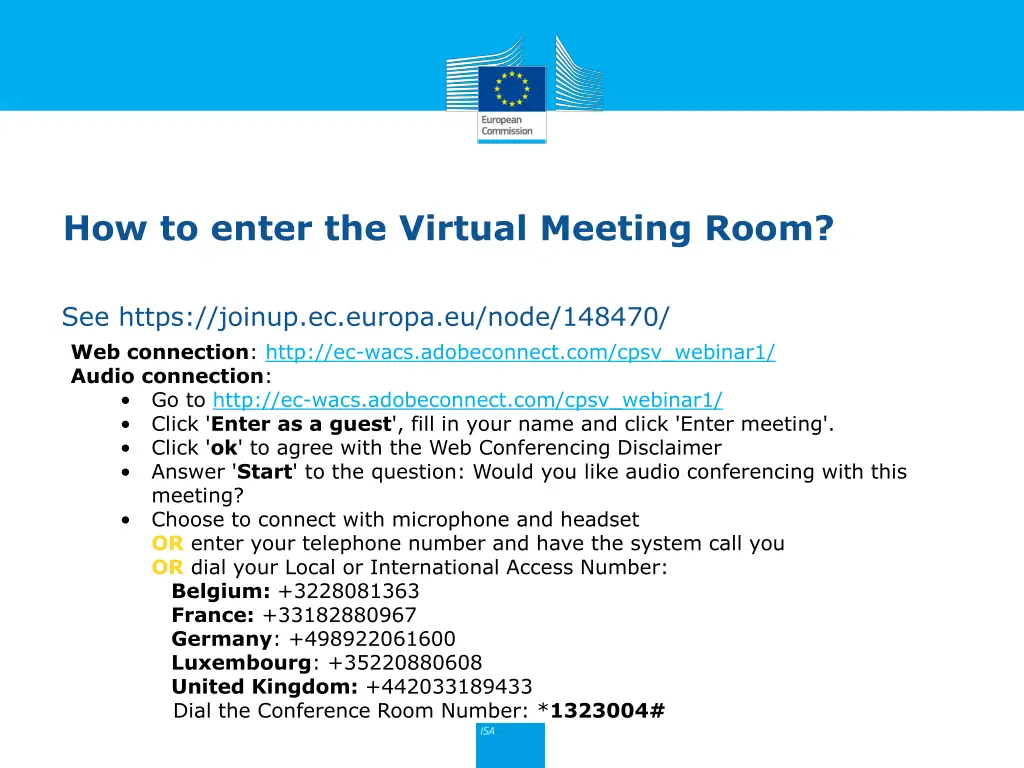 how to enter the virtual meeting room