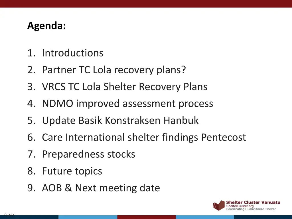 agenda