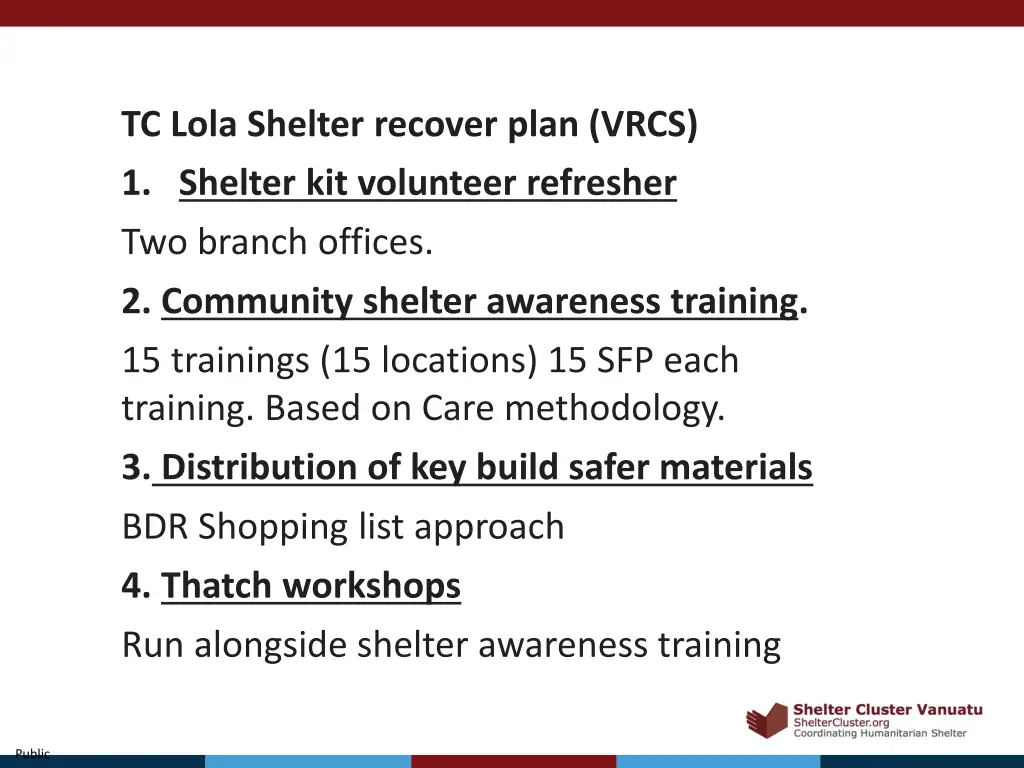 tc lola shelter recover plan vrcs 1 shelter