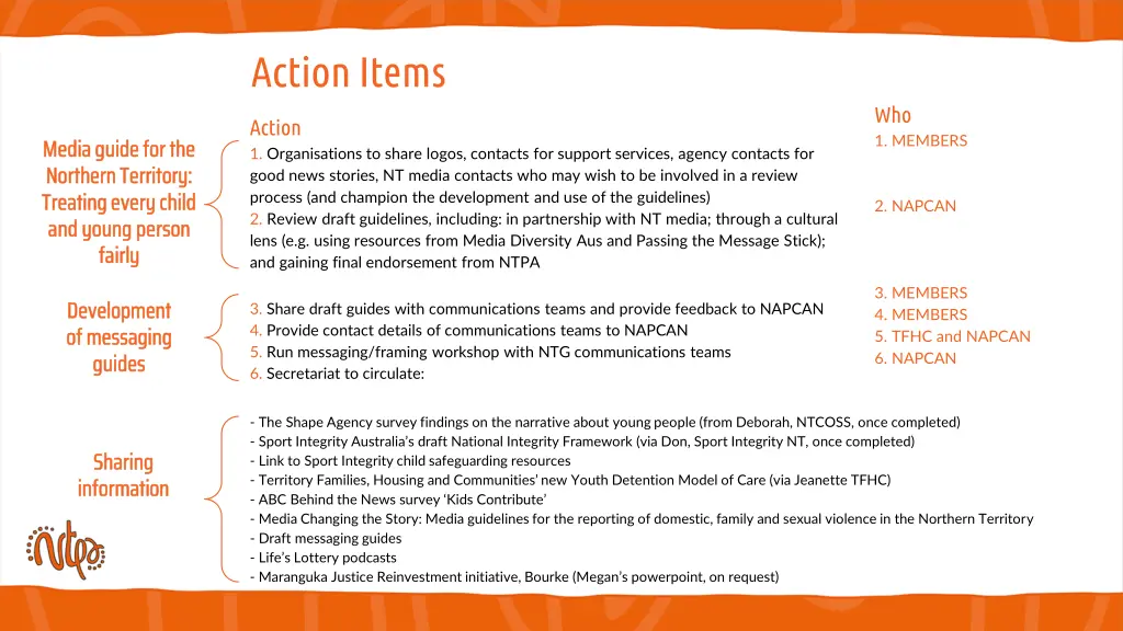 action items