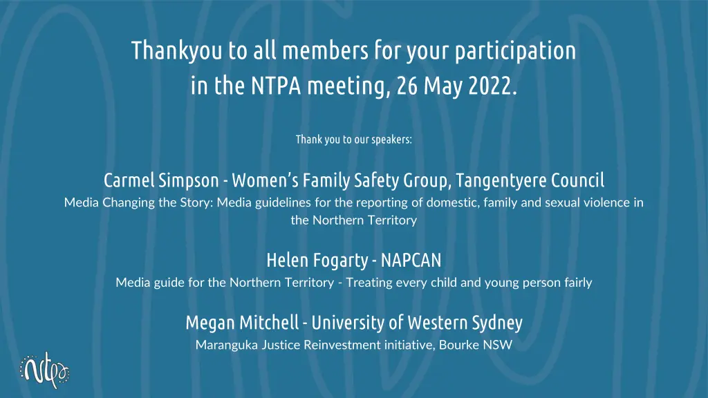 thankyou to all members for your participation