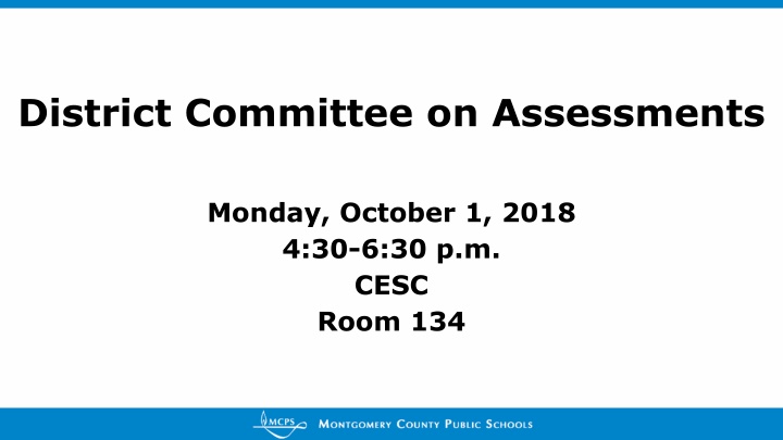 district committee on assessments