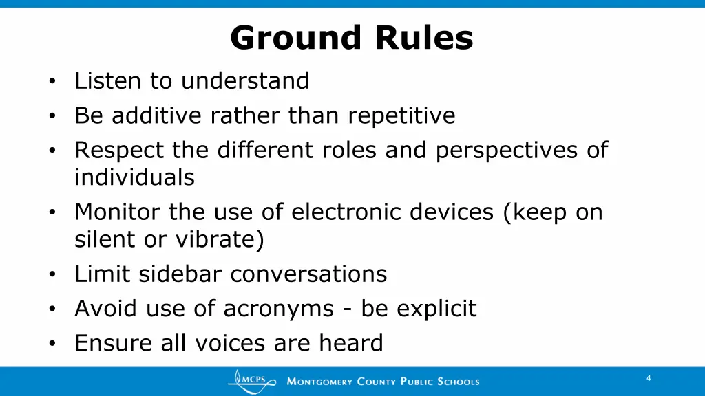 ground rules