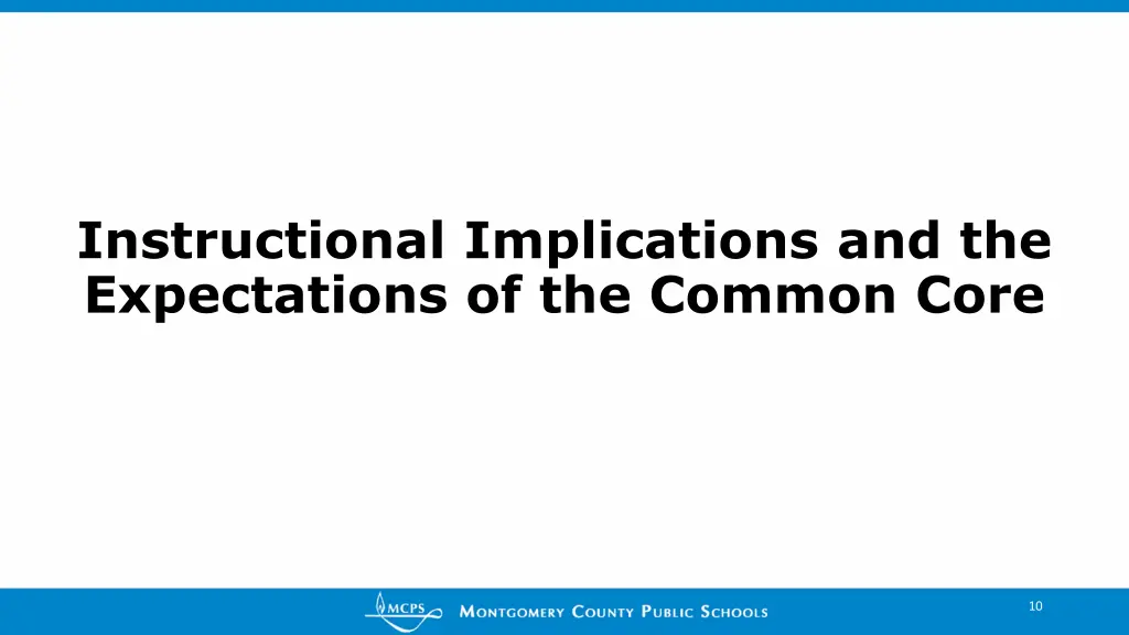 instructional implications and the expectations