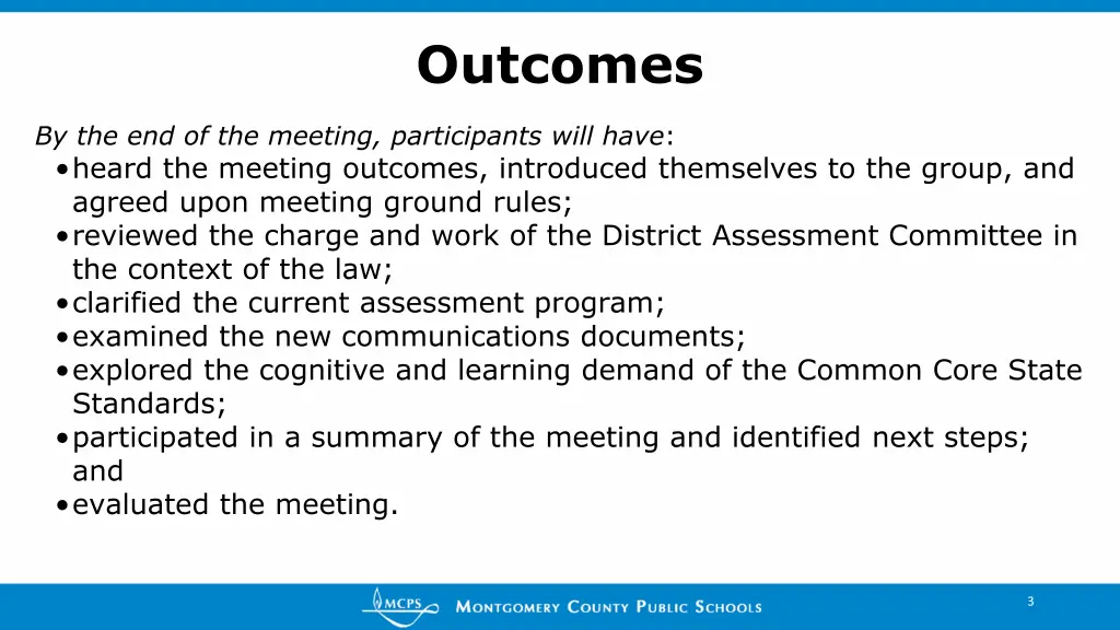 outcomes