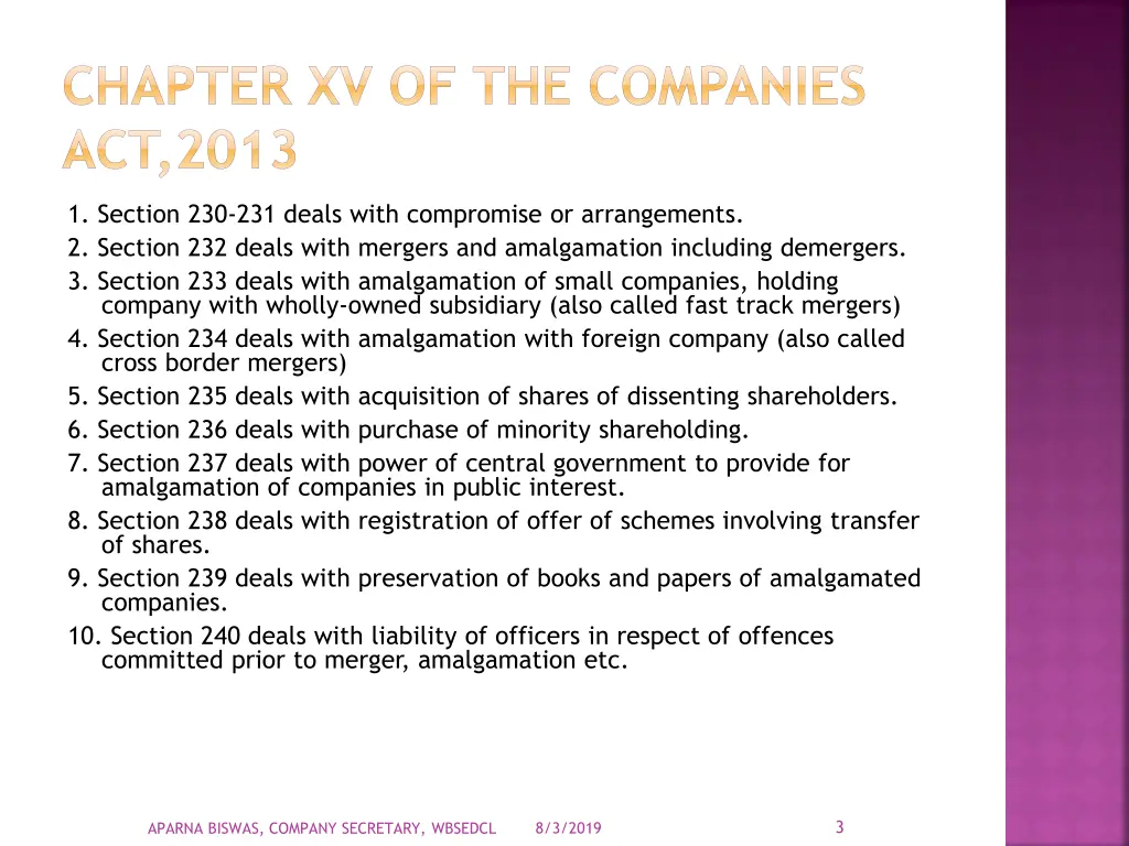 chapter xv of the companies act 2013