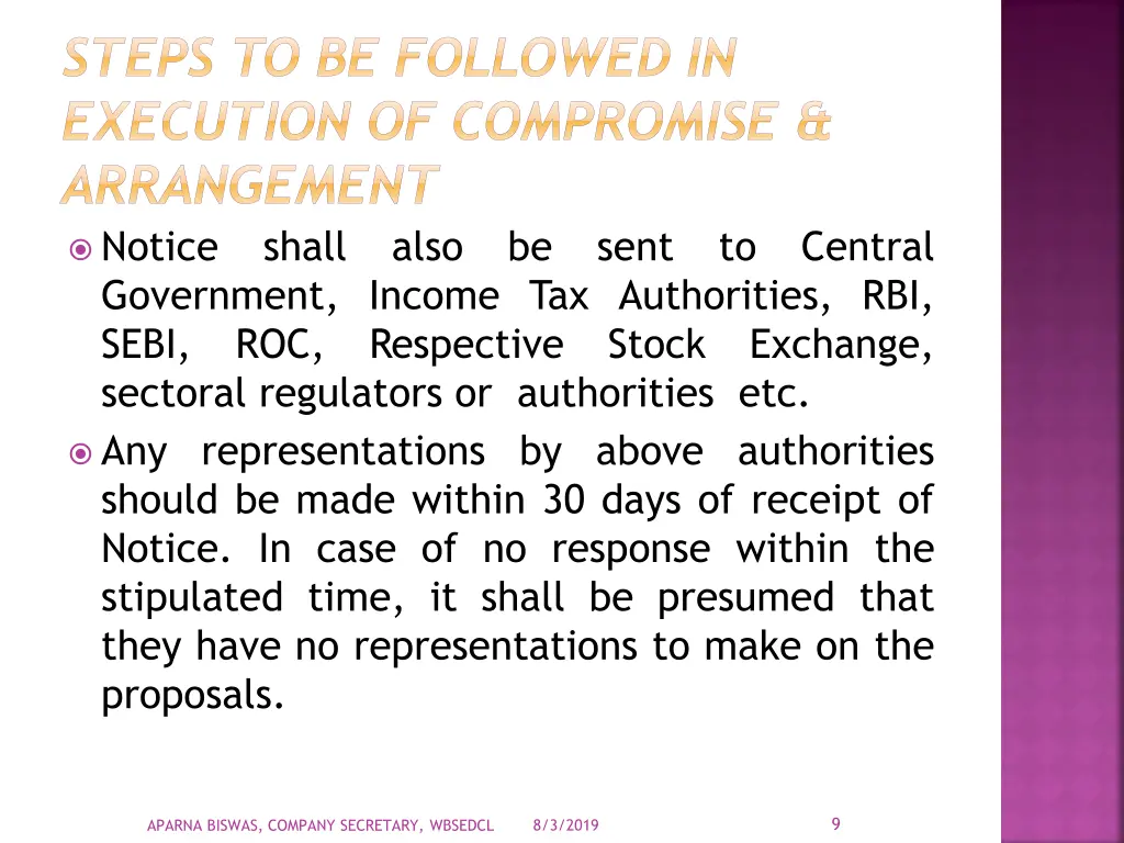 steps to be followed in execution of compromise 4
