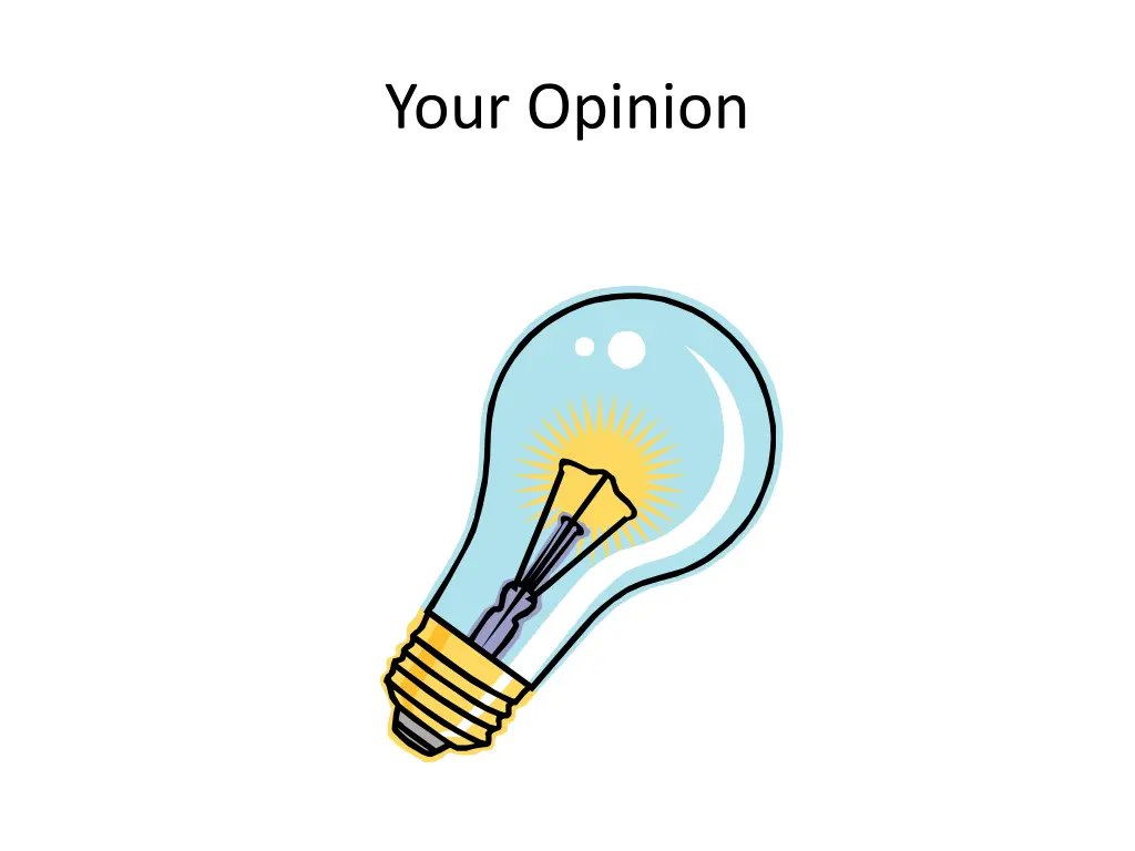 your opinion