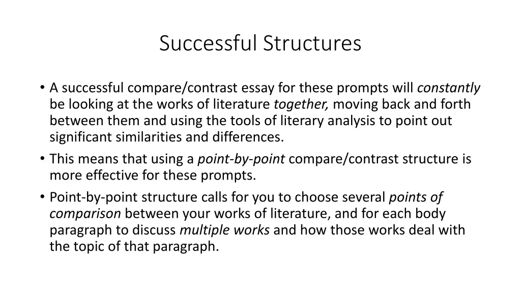 successful structures