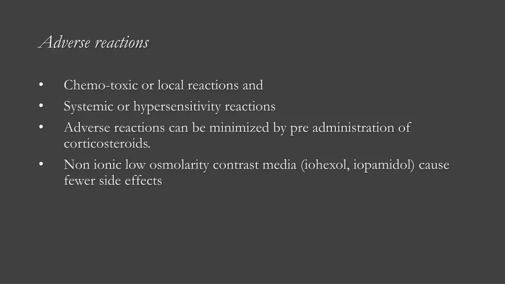 adverse reactions