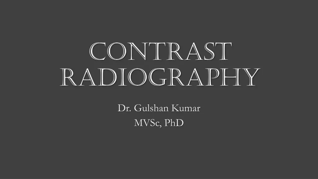 contrast radiography