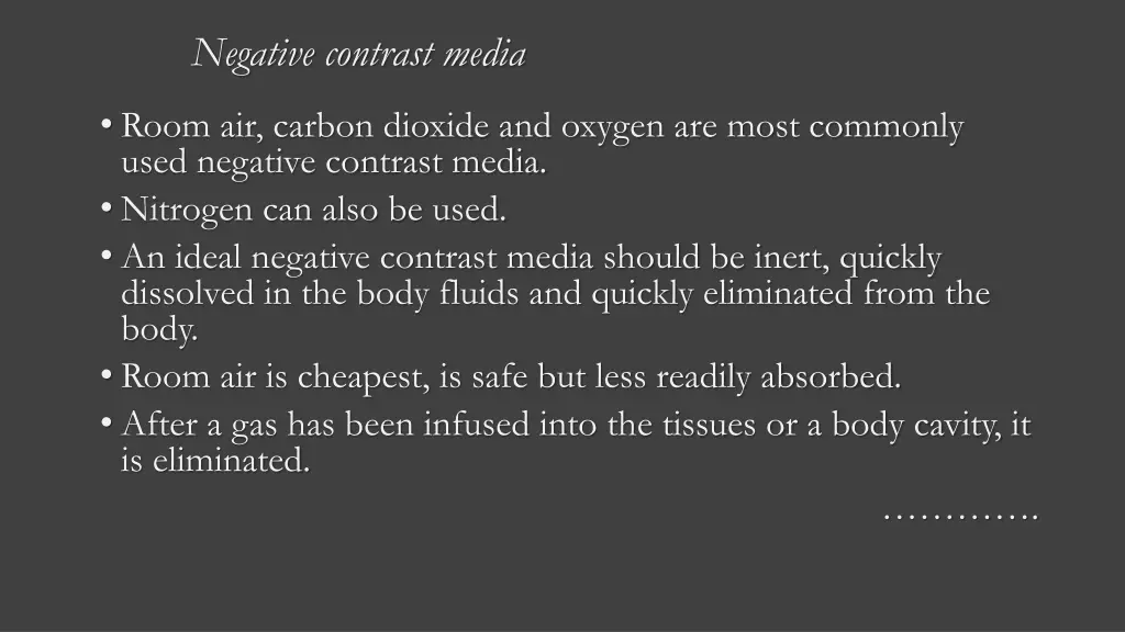 negative contrast media