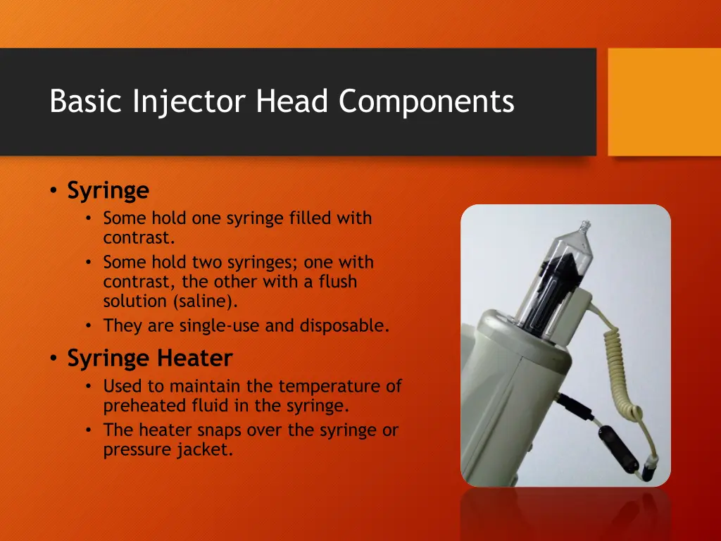 basic injector head components