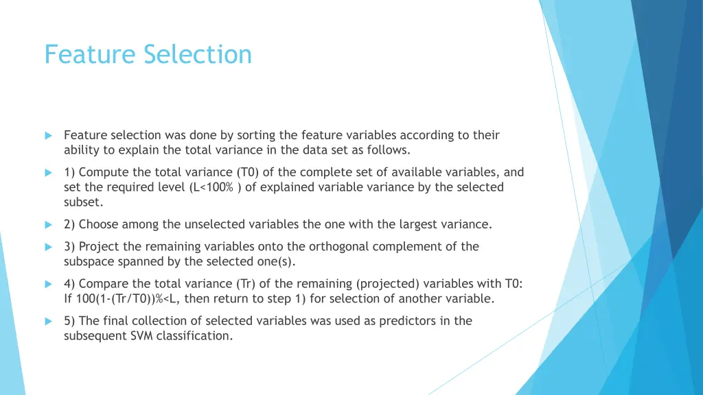 feature selection