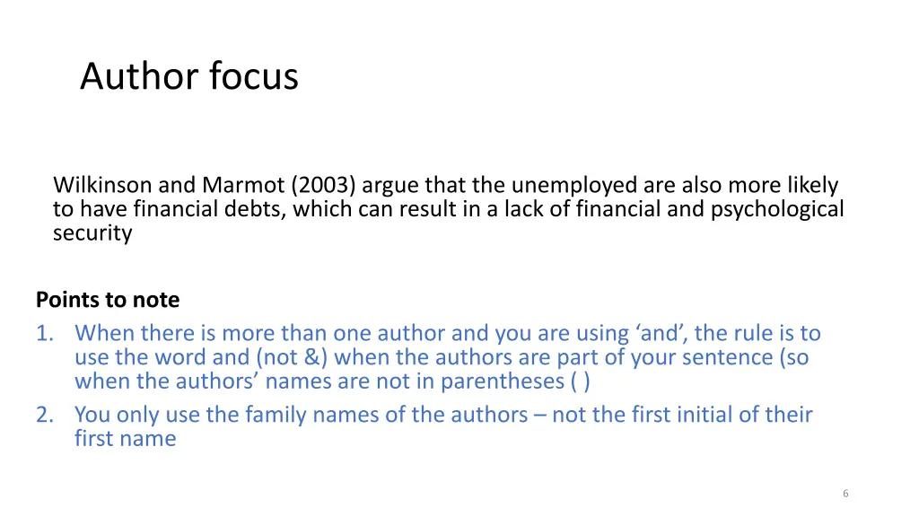 author focus
