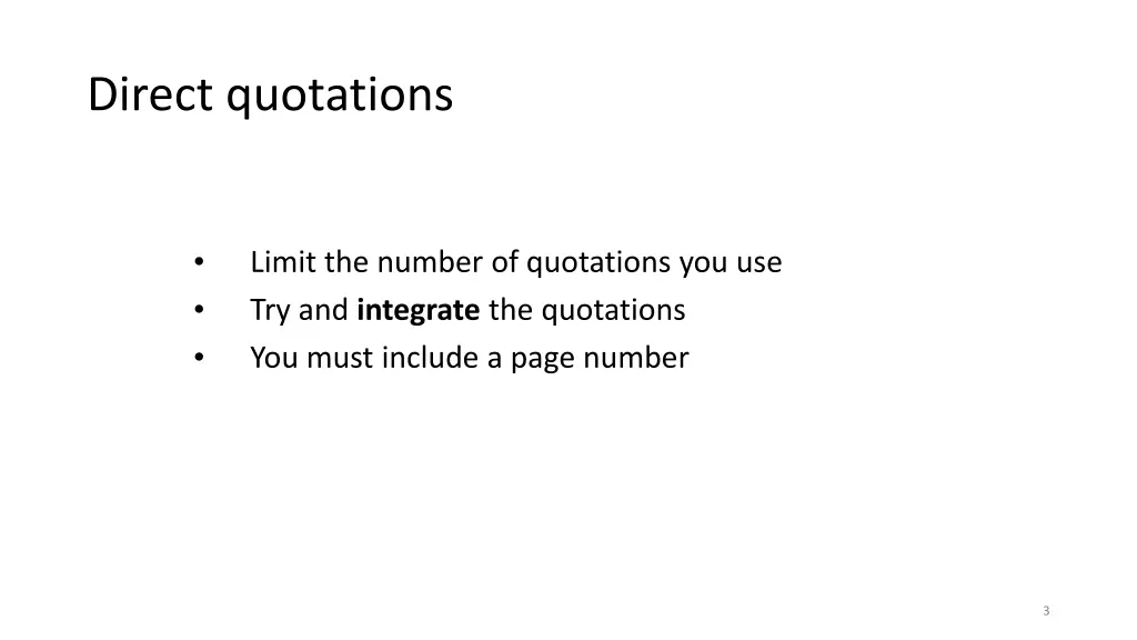 direct quotations
