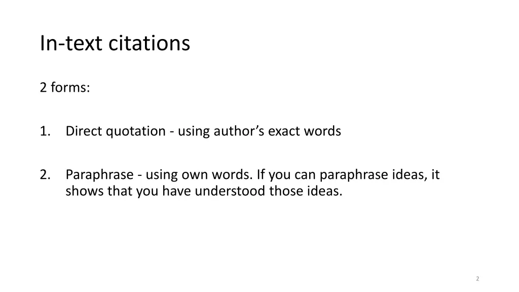 in text citations