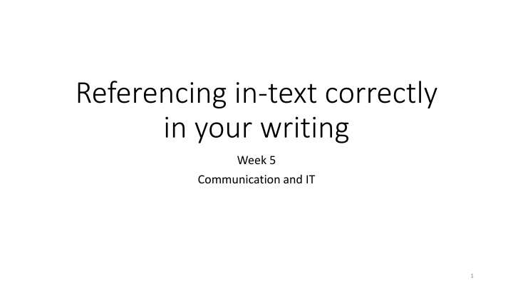 referencing in text correctly in your writing