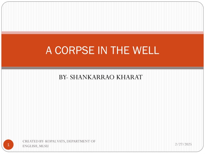 a corpse in the well