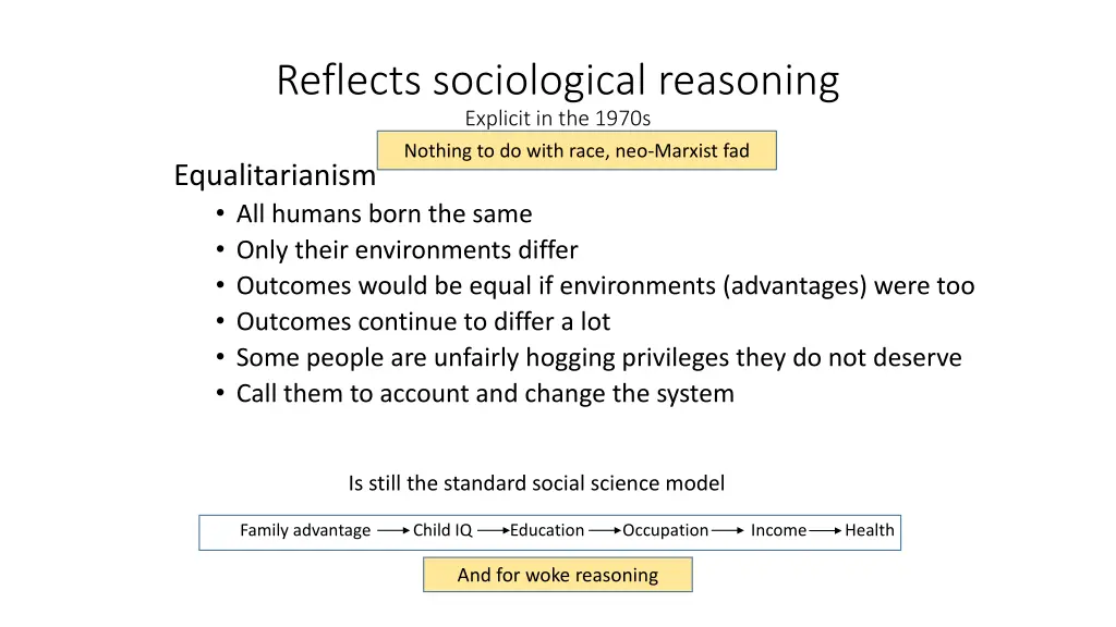 reflects sociological reasoning explicit