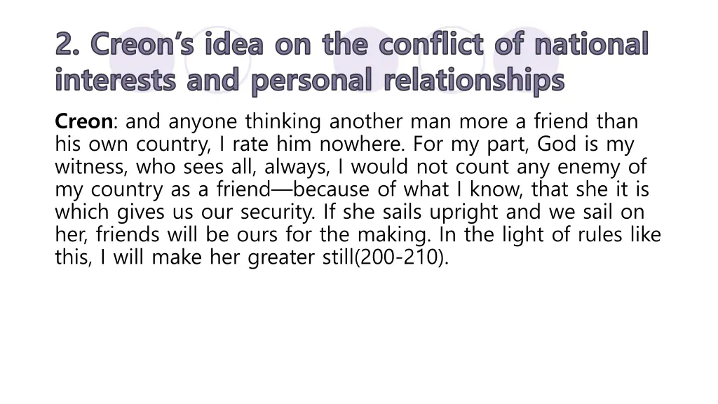 2 creon s idea on the conflict of national