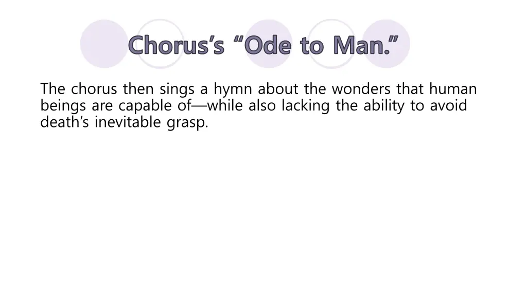 chorus s ode to man