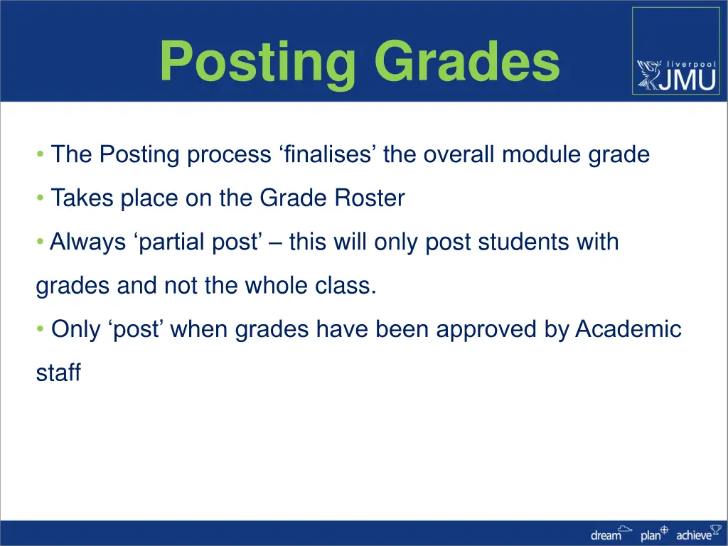 posting grades
