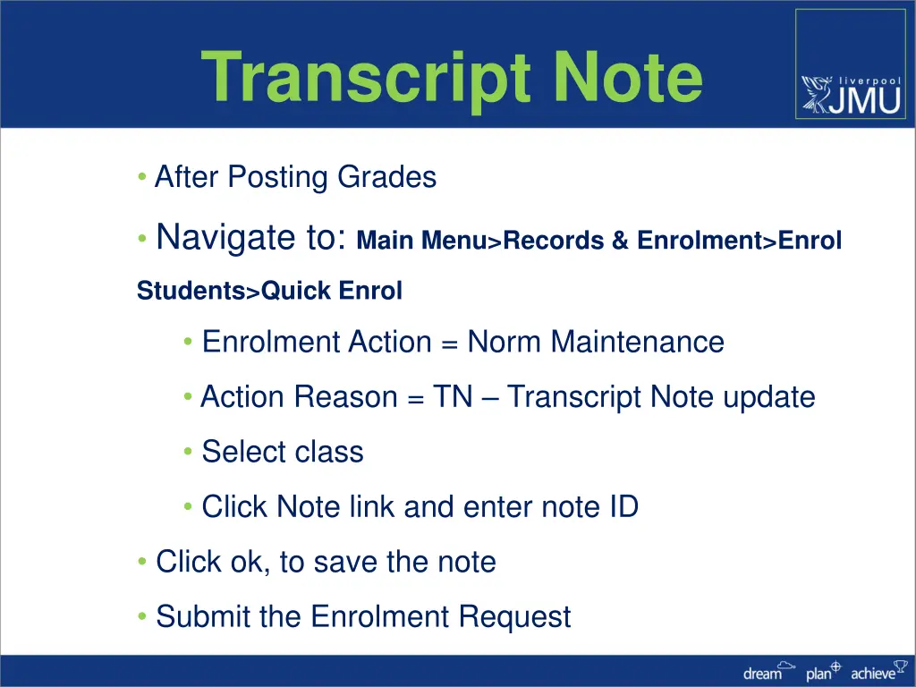transcript note 1