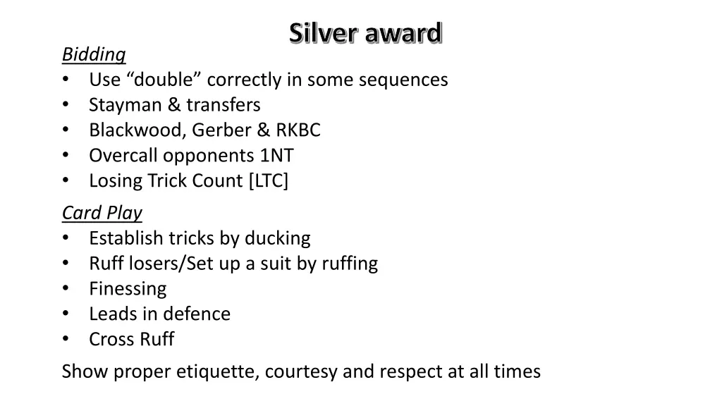 silver award