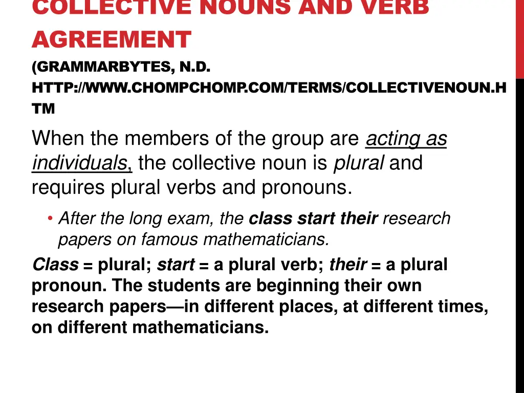 collective nouns and verb agreement grammarbytes 1