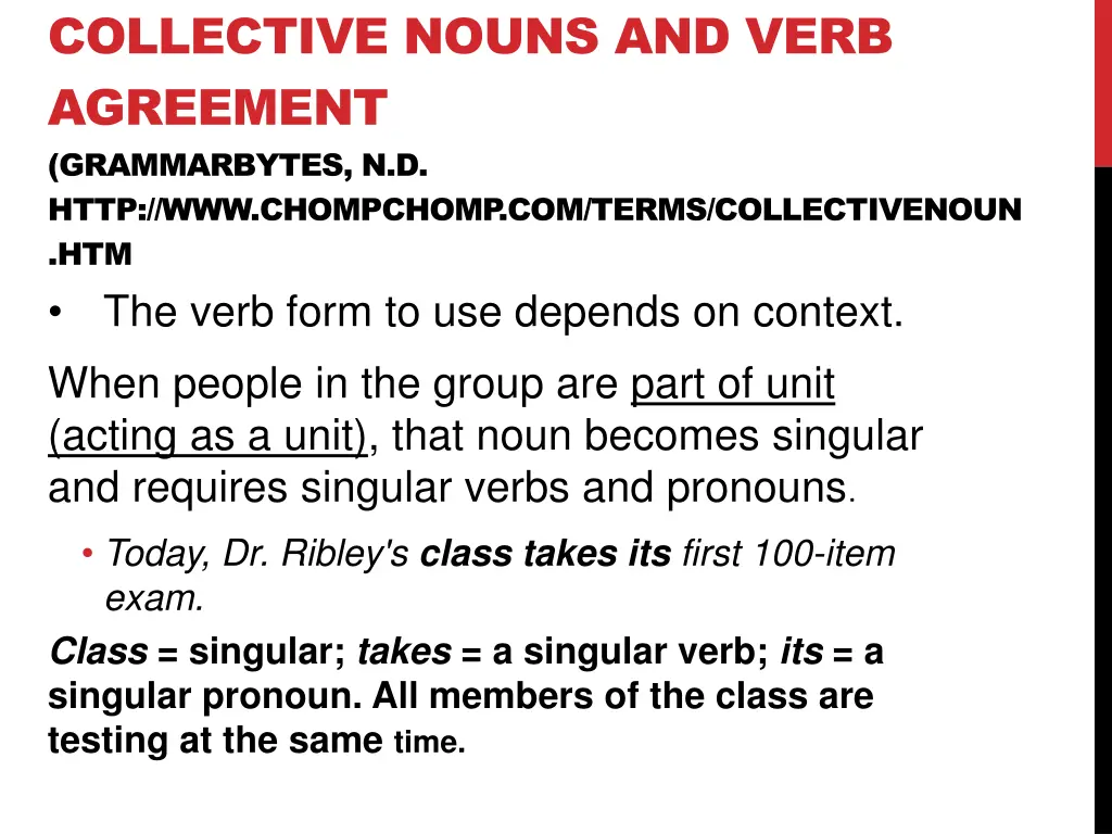 collective nouns and verb agreement grammarbytes