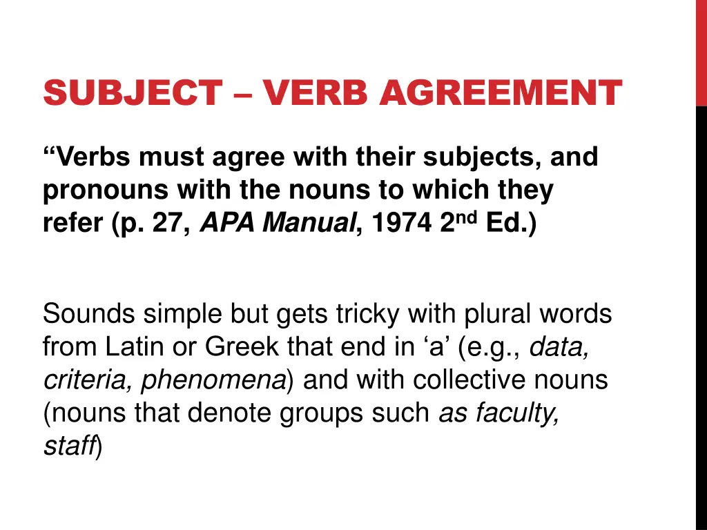 subject verb agreement