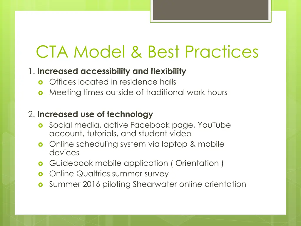 cta model best practices