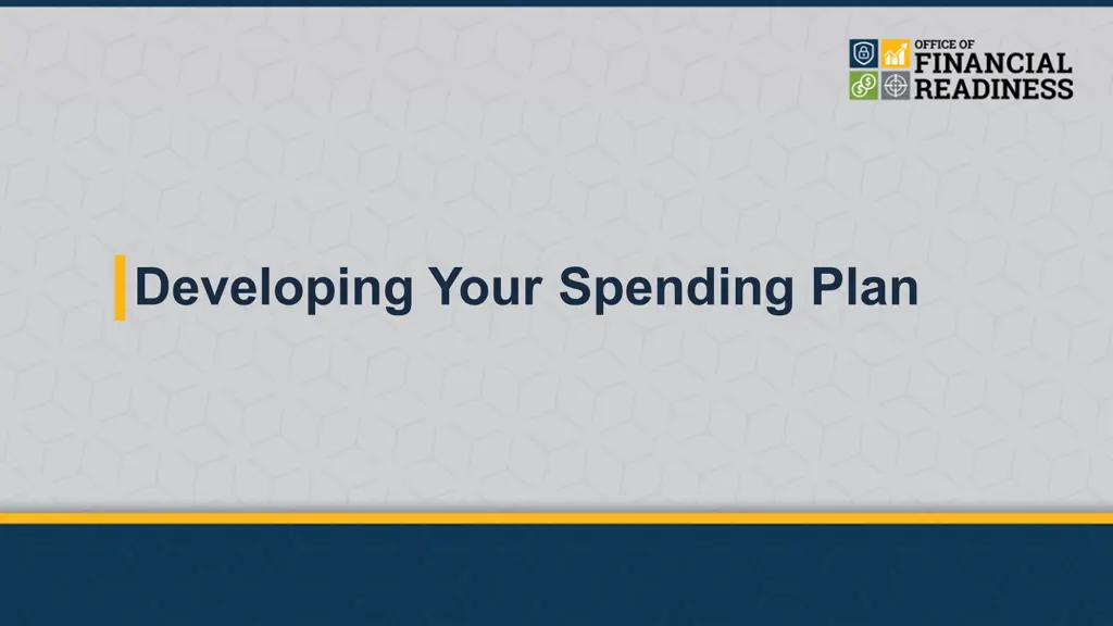 developing your spending plan