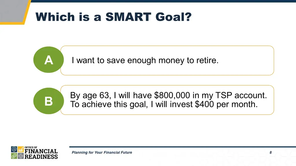 which is a smart goal which is a smart goal