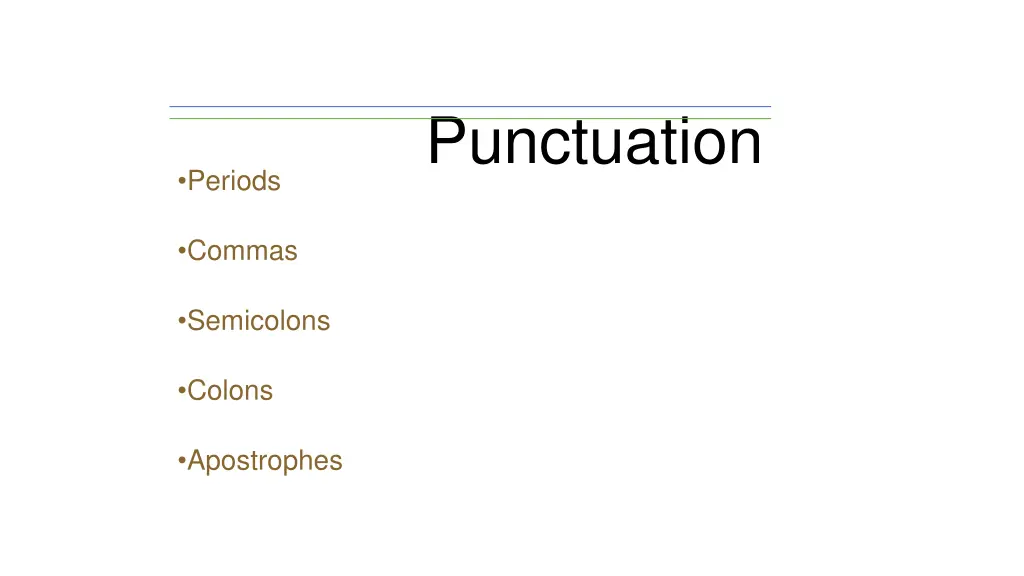 punctuation