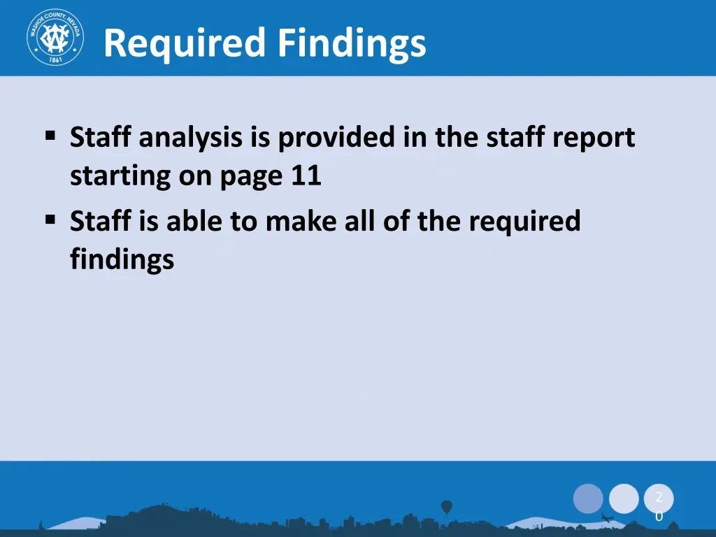 required findings 1