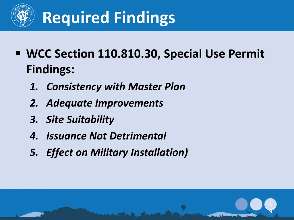 required findings