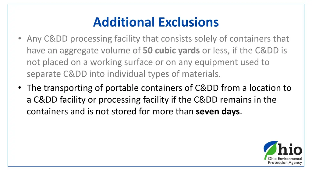 additional exclusions 1