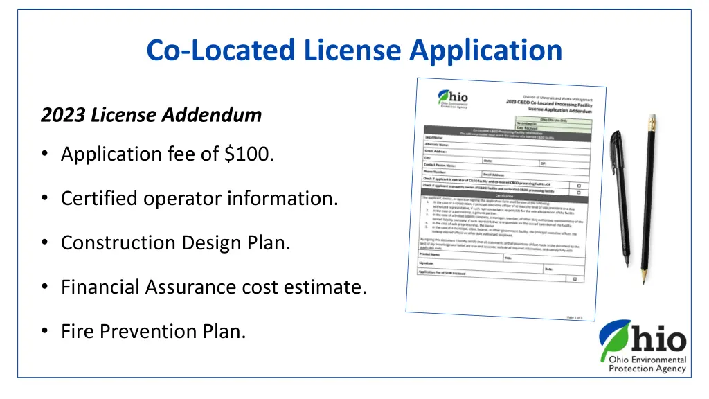 co located license application