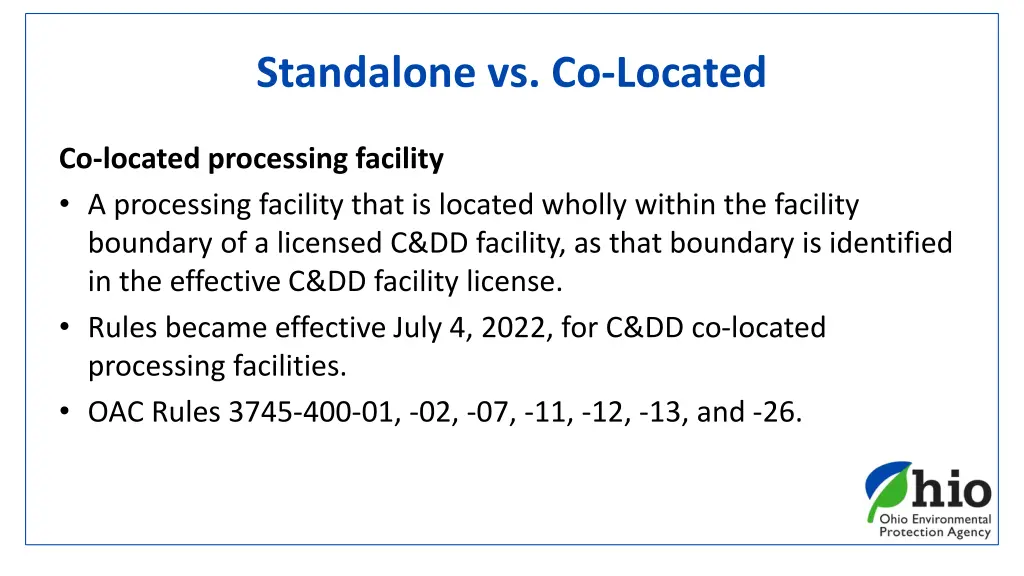 standalone vs co located 1