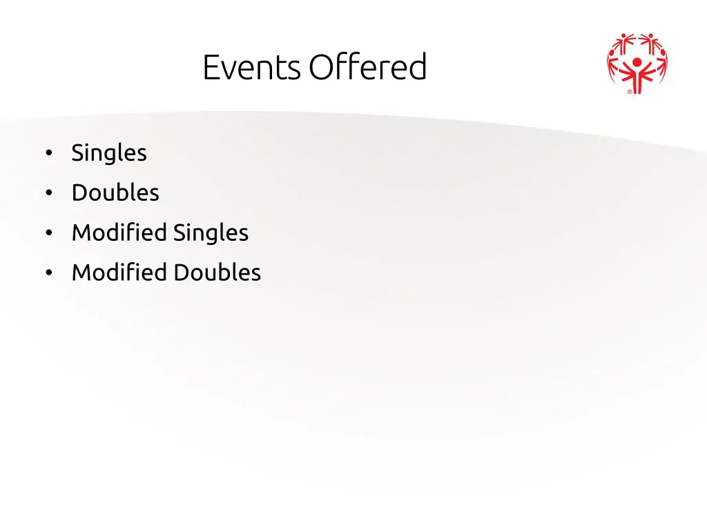 events offered