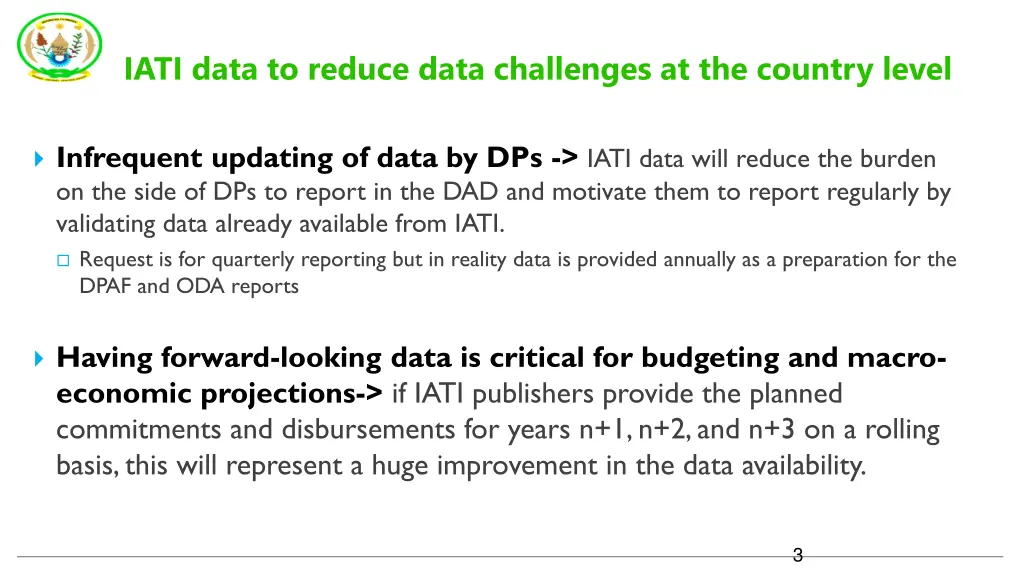 iati data to reduce data challenges