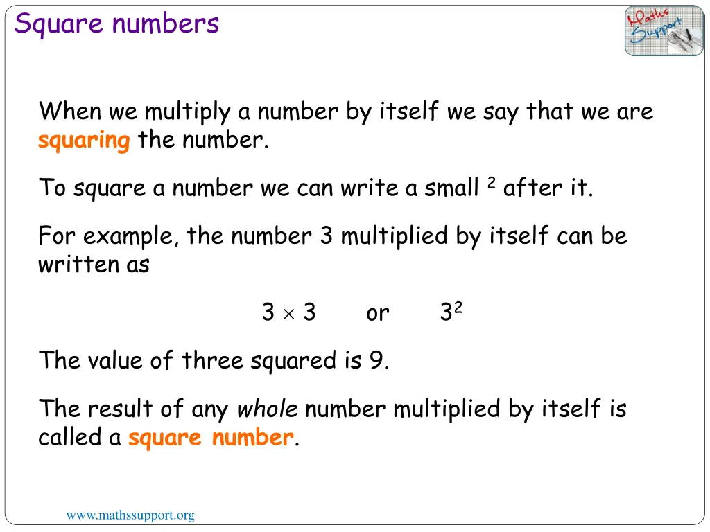 square numbers 1