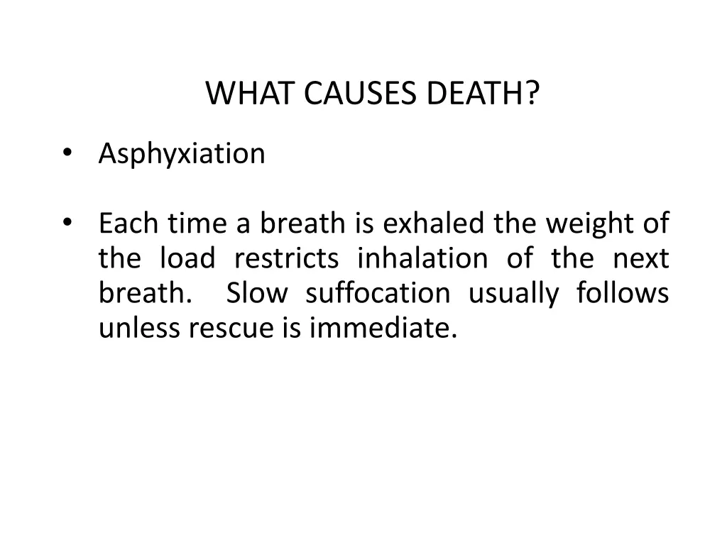 what causes death