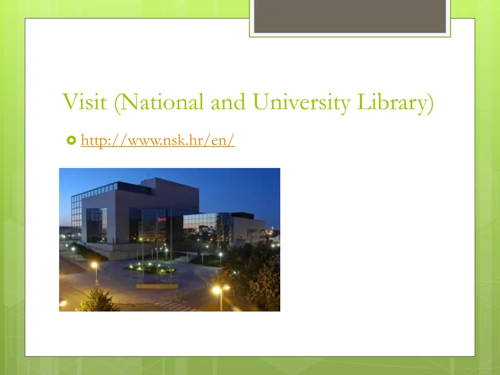 visit national and university library