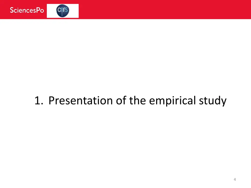 1 presentation of the empirical study