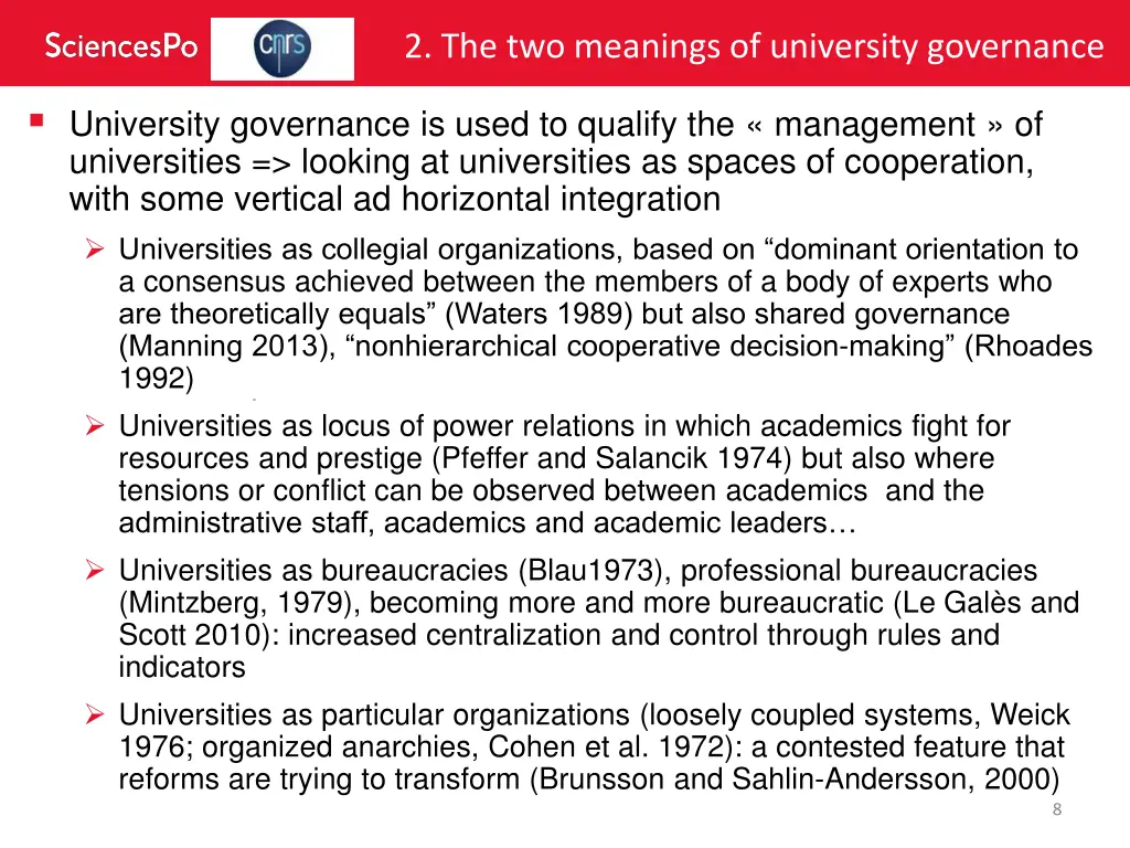 2 the two meanings of university governance 1